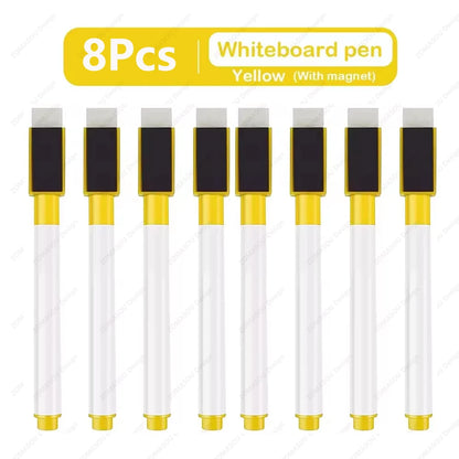 48-1Pcs Magnetic Erasable Whiteboard Pen Color Options Numbering Stationery Office Teaching Supplies for Student Blackboard N