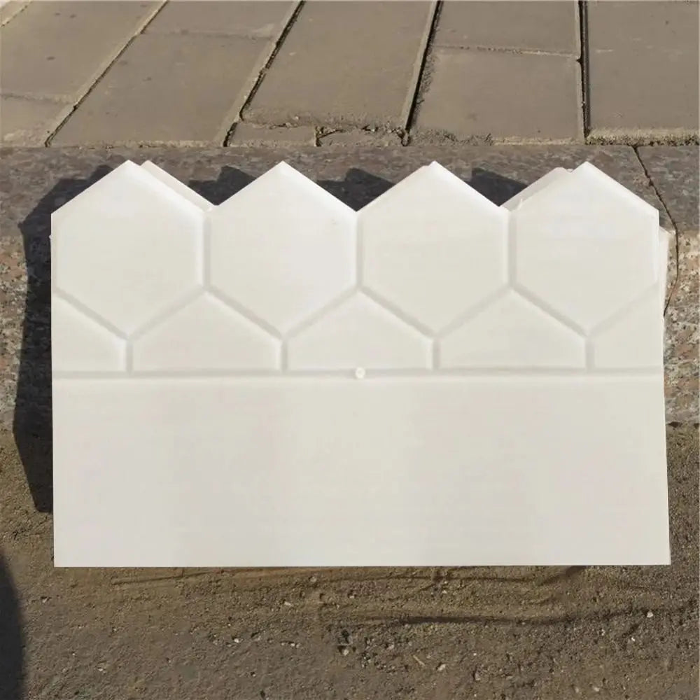 Garden Fence Cement Brick Mold Decor Plastic Concrete DIY Flower Bed Fish Pond