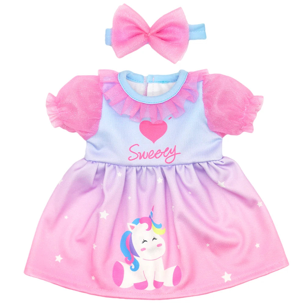 Baby Born Doll Outfits For 13-18 Inch Newborn Doll Cute Jumpers Rompers Suit+Shoes Doll Accessories Festival Birthday Gift - 