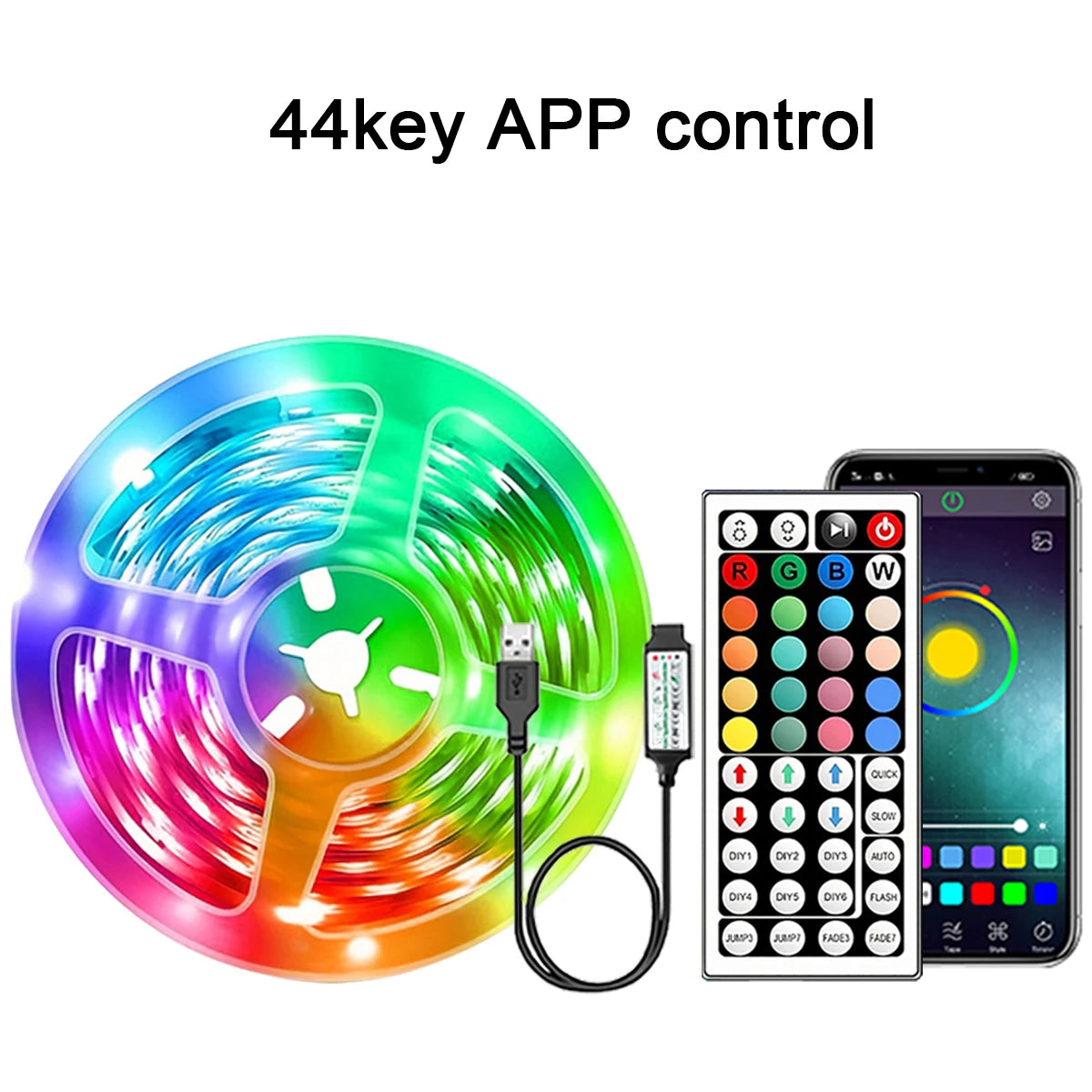 RGB Led Strip Lights 5m 10m 20m 30m Led Room Light with APP Control Flexible Ribbon Luces Led Tape for Room Bedroom Decoratio