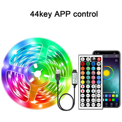 RGB Led Strip Lights 5m 10m 20m 30m Led Room Light with APP Control Flexible Ribbon Luces Led Tape for Room Bedroom Decoratio