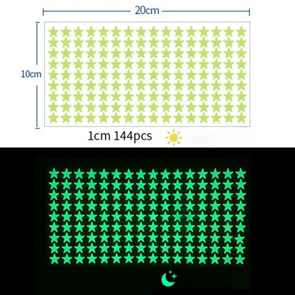 Luminous Wall Stickers for Kids Rooms Dots Stars Ceiling Wall Decals Glowing Stickers Wall Decals Glow In The Dark Home Decor