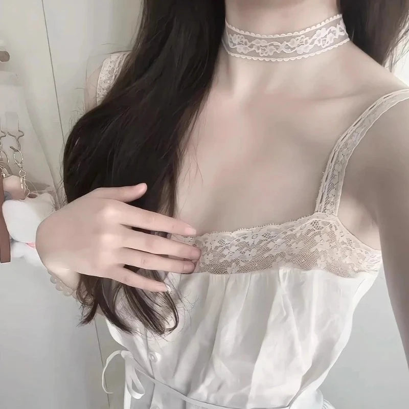 Sexy Black Lace Flower Necklace for Women Harajuku Gothic Short Choker Collar Choker Party Female Neck Accessories