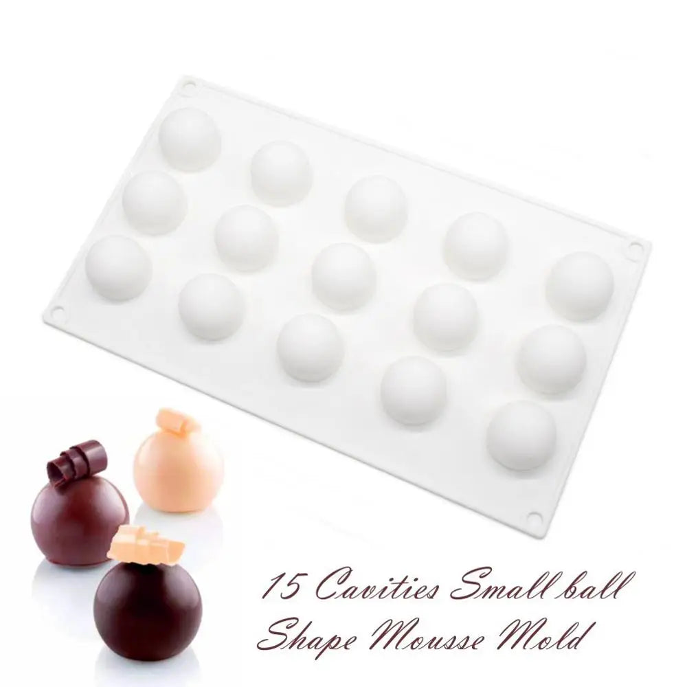 Silicone Chocolate Mold Silicon Ball Cake Moulds 3D Half Sphere Candy Truffle Baking Tray 1piece