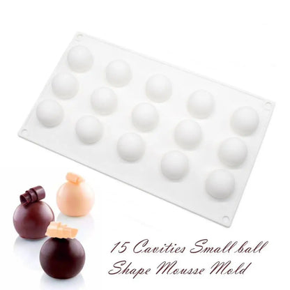 Silicone Chocolate Mold Silicon Ball Cake Moulds 3D Half Sphere Candy Truffle Baking Tray 1piece