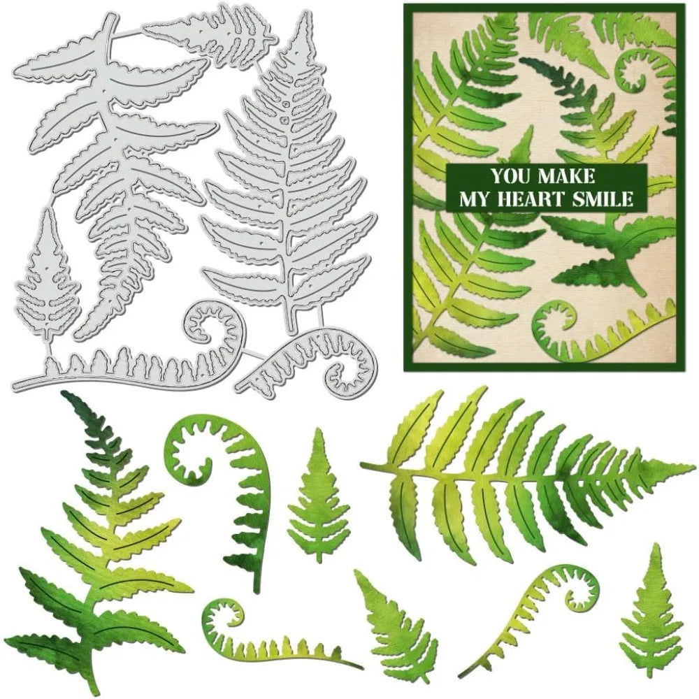 Fern Leaves Die Cuts for Card Making Leaves Cutting Dies Stencil for Scrapbooking Plant Embossing Die Cuts for Album Decorati