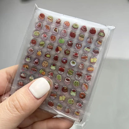 2400pcs Mini Cute Sticker Set+ Storage Book| Various Exquisite Patterns, Suitable for Journal DIY and Scrapbook Making