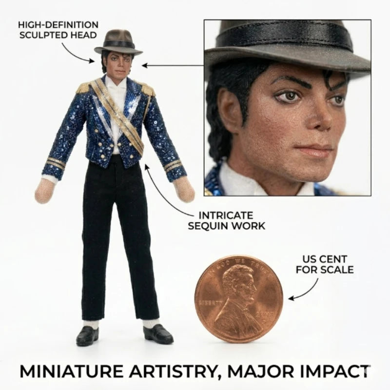 Michael Jackson Cosplay Prop Doll Plush Figure Abstract Joint Mobility Dolls Soft Stuffed Room Decoration Props Collection Gi