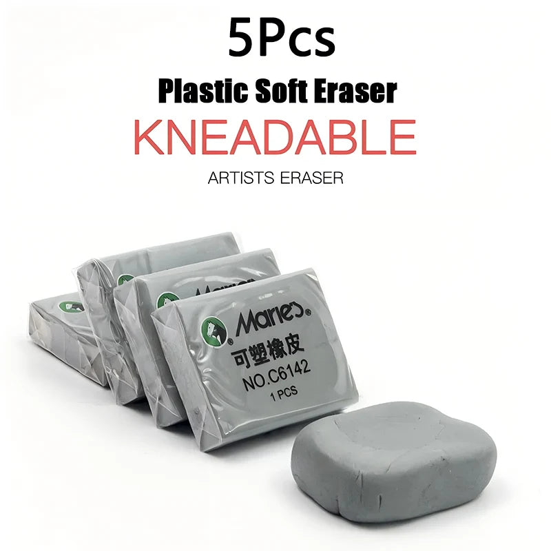 1/3/5pcs Plasticine Eraser ForSketching andDrawing Art Highlight Student SoftEraser Painting Design Sketch Plasticine Station