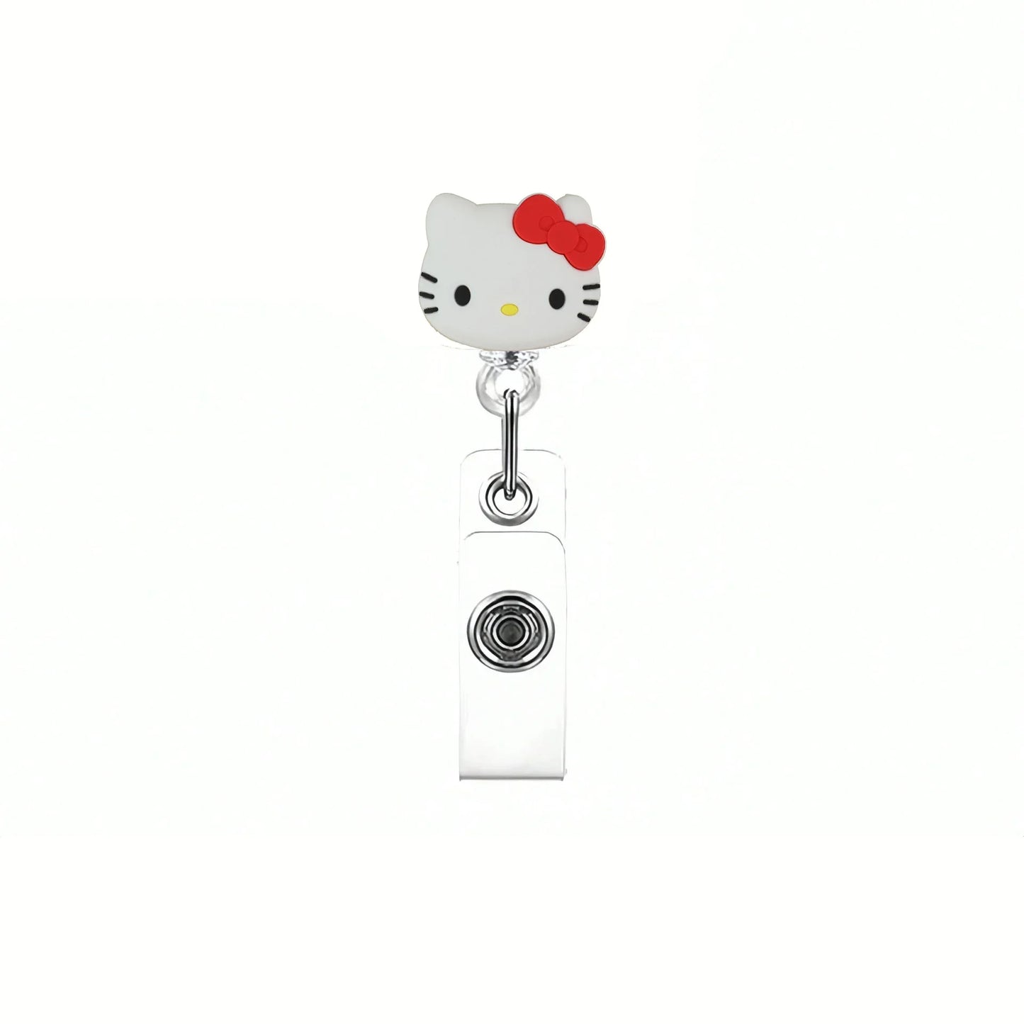 Kawaii Gift Kitty Cat Retractable Badge Reel Sparkling card holder accessories With Keychain For Women Student office supplie