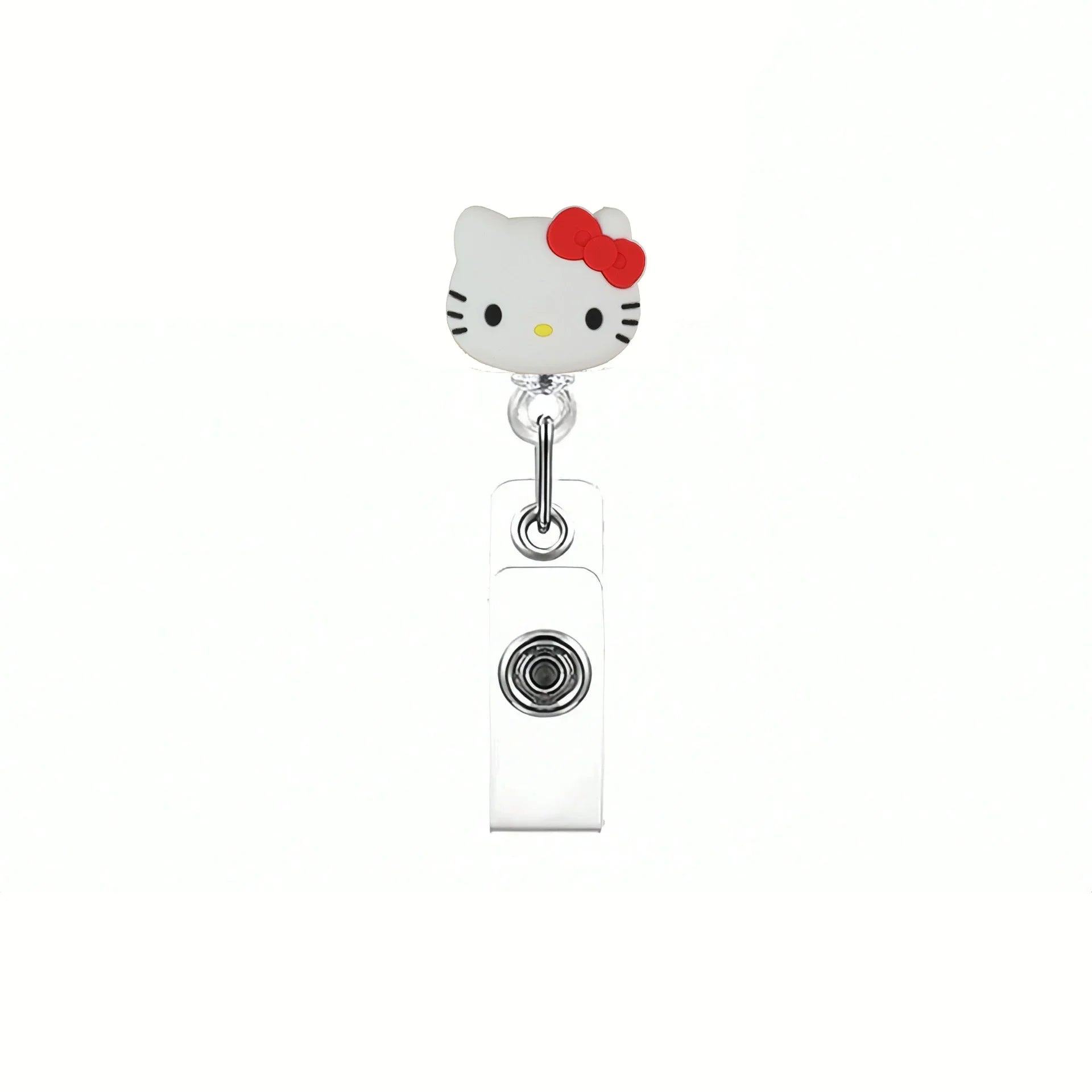 Kawaii Gift Kitty Cat Retractable Badge Reel Sparkling card holder accessories With Keychain For Women Student office supplie