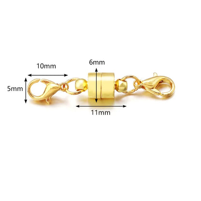 5Sets Strong Magnetic Clasps Copper Double Lobster Clasps Magnet Connectors Buckle Fasteners For DIY Jewelry Making Bracelets