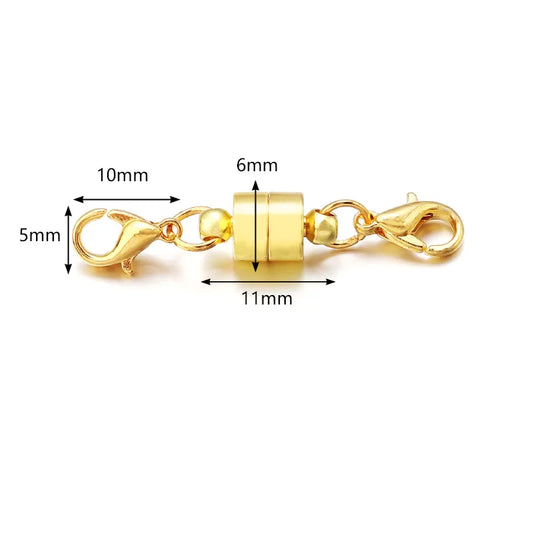5Sets Strong Magnetic Clasps Copper Double Lobster Clasps Magnet Connectors Buckle Fasteners For DIY Jewelry Making Bracelets