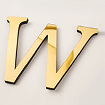 20cm Gold Acrylic Mirror English Letters Wall Stickers Birthday Decoration Festival Party Wedding Decor Self-adhesive Art Mur
