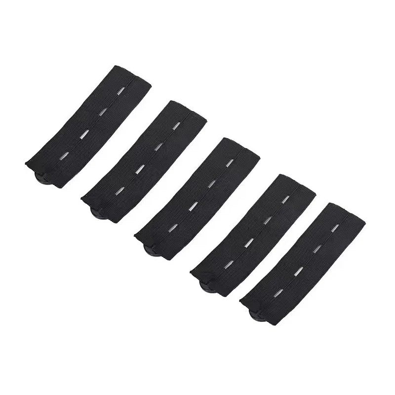 5pcs Pant Extender Belt Unisex Waist Band Tight Trousers Jeans Skirts Maternity Button Hooks Garment DIY Sewing Supplies - Bl