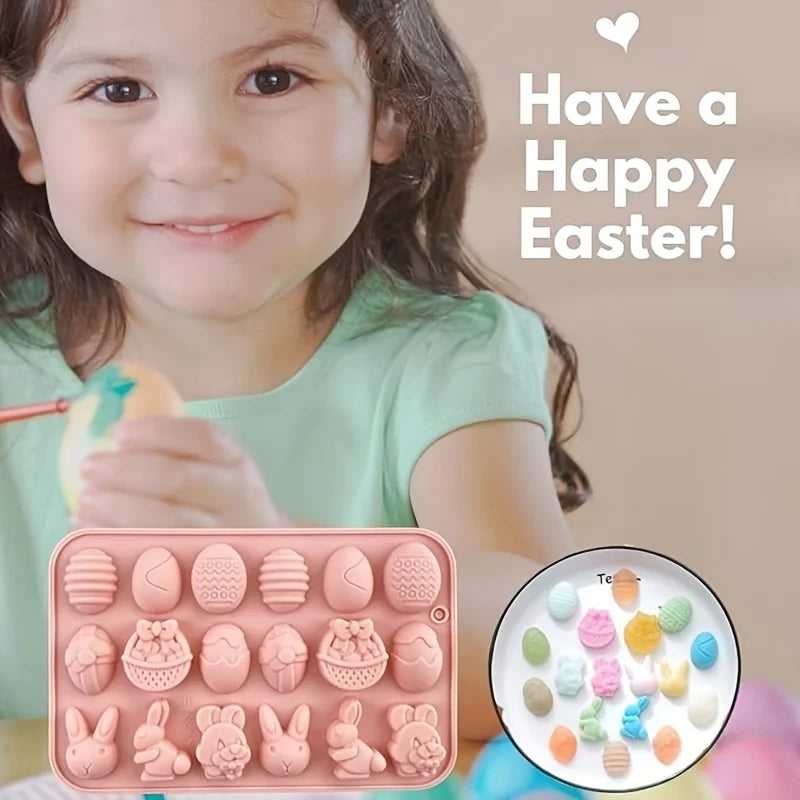 Soap molds,cute animal soap making molds for kindergarten,parent-child,children's favorites,Easter eggs,rabbit shapes，bathtub