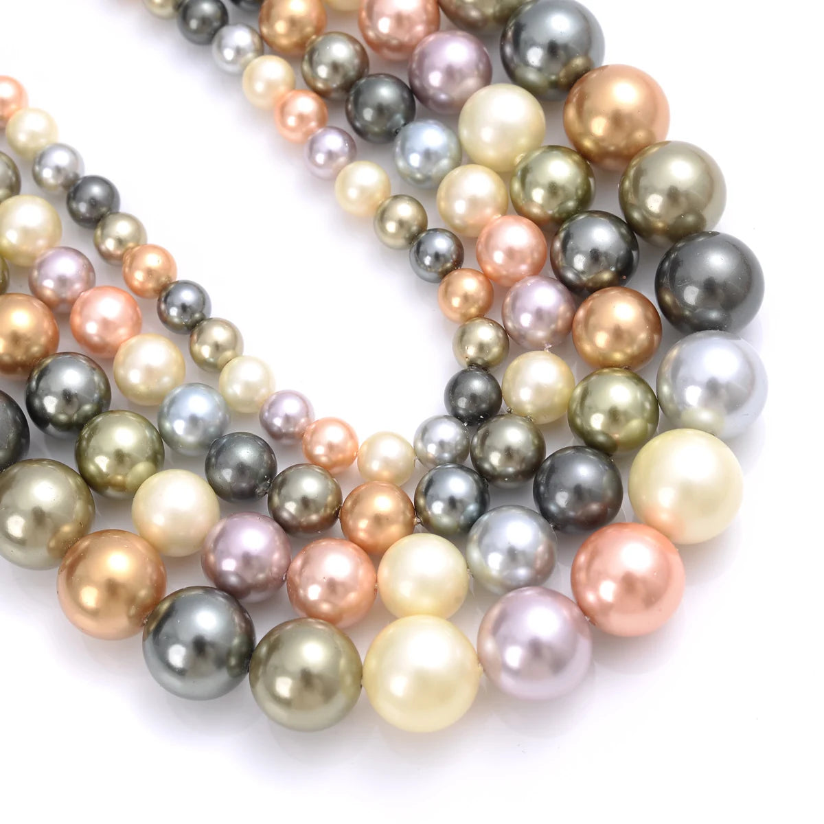 Natural Freshwater Shell Pearls Beads Round Loose Spacer Beads for Jewelry Making DIY Bracelet Necklace Accessories 4 6 8 10m