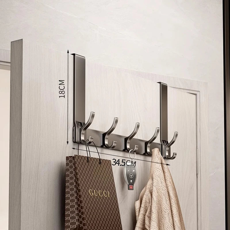 Hooks Over The Door Home Organizer Rack Clothes Coat Hat Towel Hanger Bathroom Accessories Holder Door Hang Quick Installatio