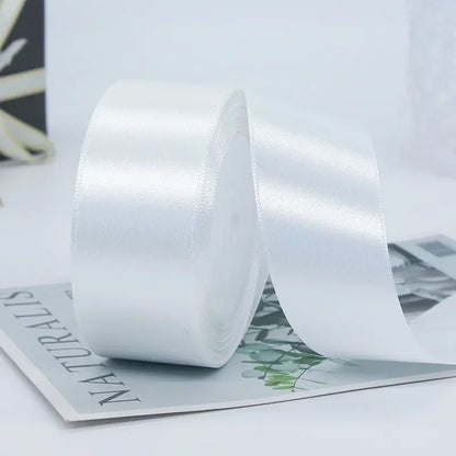 25yards/Roll 40mm Satin Ribbons Crafts Bow DIY Gift Wrap Wine Red Orange Yellow Green Blue Purple Black Gray Gold White Ribbo