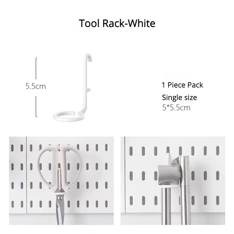 Diy Organizer Pegboard Accessories Pegboard Wall Organizer Panel Shelves For Gamer Room,bathroom,tool house,kitchen Storage R