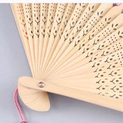 Vintage Silk Folding Hand Fan Chinese Japanese Bamboo Fans Craft Gifts Women Dance Performance Props Home Decoration Ornament