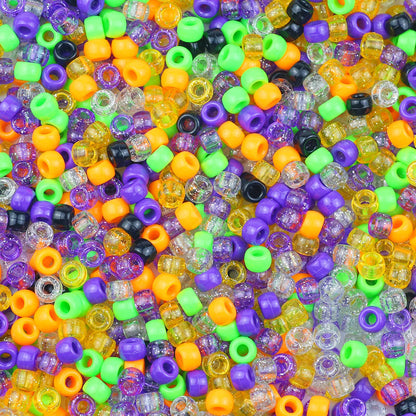 100/200/400pcs 6x9mm Solid Color Large Hole Pony Beads DIY Jewelry Making For Friendship Bracelets & Hair Braids Craft Suppli