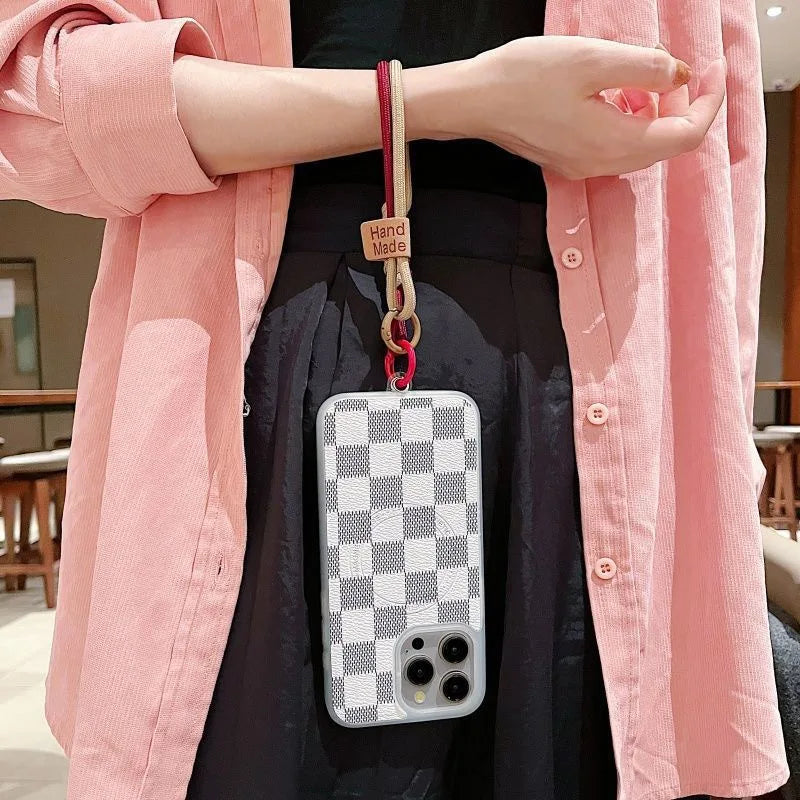 Mobile Phone Lanyard Luxury Braided Wrist Mobile Phone Lanyard Hand-held Pendant Anti-fall Multifunctional Wristband