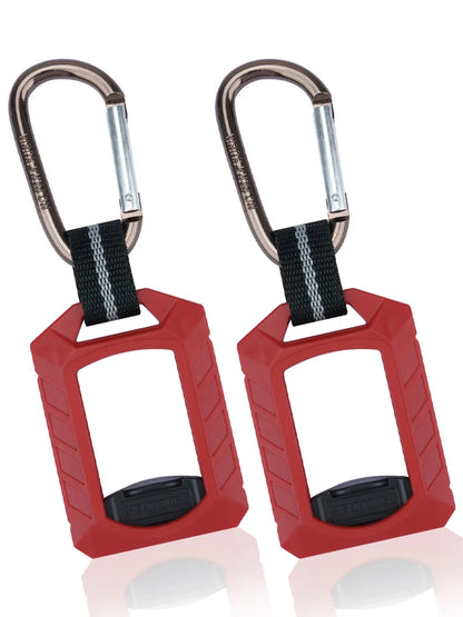 Zip Ties Holder,Reusable Zip Tie Organizer Band,Cable Tie Bracket for wire ties Arrangement.(1PC/black) - BZT01-RED 2PCS