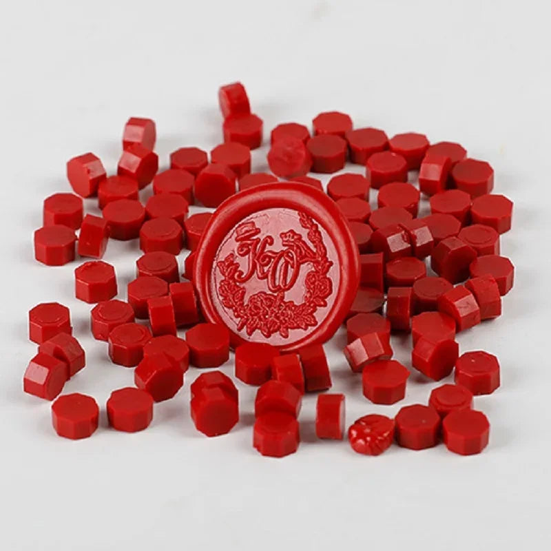 200 Pcs Wax Print Beads Wax Seal for Stamps Wax Lacquer for Seals Retro Sealing Gold Wedding Birthday Lacre for Card Making -
