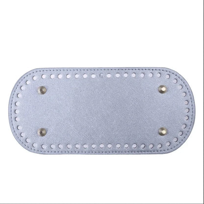 22x10cm Long Bottom for Knitted Bag PU leather Bag Base Handmade Bottom With Holes Diy Crochet Bag Bottom accessories