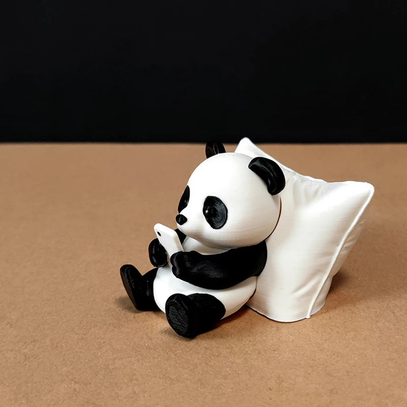 Panda Sculpture Ornament, Desktop Office Decoration, Car Decor, Creative Animal Model, Collectible Figurines, Car Ornament