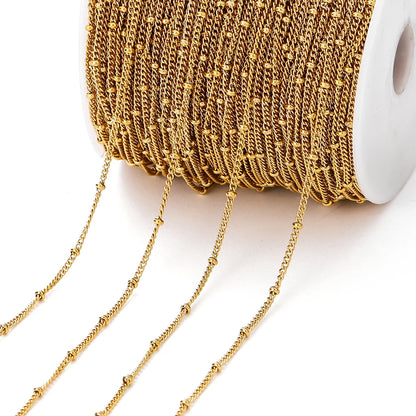 2Meters/Lot Stainless Steel Chains Gold Color Chain for Jewelry Making DIY Necklace Bracelet Accessories Lips Beads Beaded Ch
