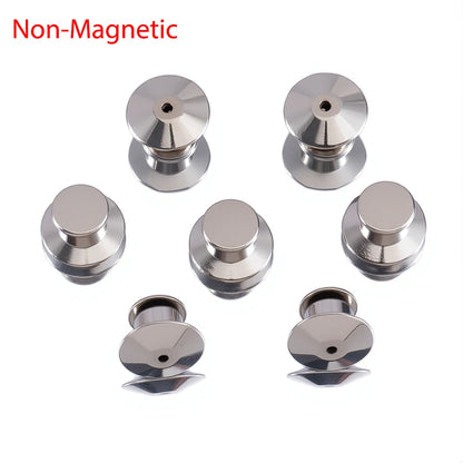 10Pcs Magnetic Clasp Brooch Locking Pin Backs Metal Pin Back Locking Pin Keepers Locking Clasp DIY Brooch Badge Jewelry Makin