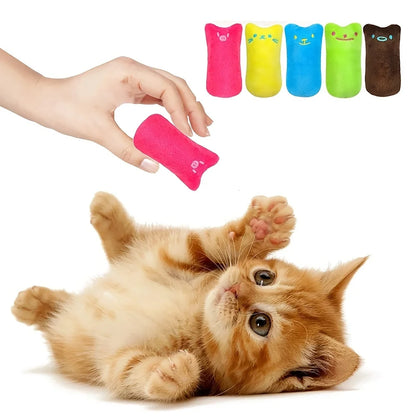 1 Pc Random Color Catnip Cat Toys Pillow Interactive Cat Toy Catnip Pet Supplies Pillow Thumb Teeth Grinding Bite Mint Cat To
