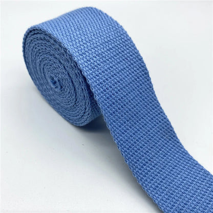 25mm 30mm 38mm 2yards Cotton Webbing Strap Canvas Cotton Ribbon For Knapsack Strapping Bags Crafts DIY Belt Bag Dog Accessori