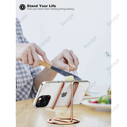 Cell Phone Stand for Desk, Business Card Holder,Cute Metal Cell Phone Stand, Metal Wire Cellphone Cradle Dock for Phone Table