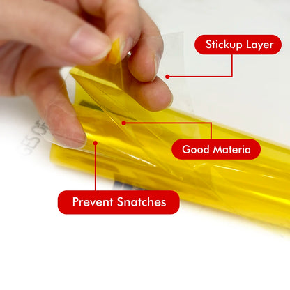 Yellow Auto Car Light Headlight Taillight Tint Vinyl Film Sticker Easy Stick Motorcycle Waterproof Film Diy Whole Car Decorat