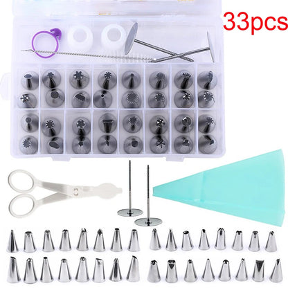 Pastry Socket Cake Nozzles for Confectionery Professional Set Icing Cream Piping Tips Cookies Cupcake Cake Decorating Tool - 