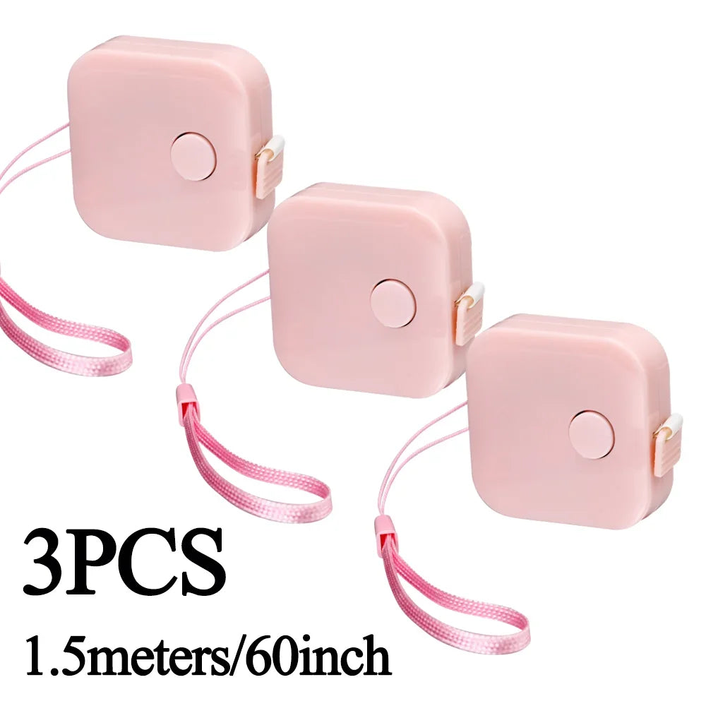 Sewing Tape Measure Dual Sided Retractable Ruler with Push Button Ruler for Weight Loss Medical Body Measurement Tailor Tool 