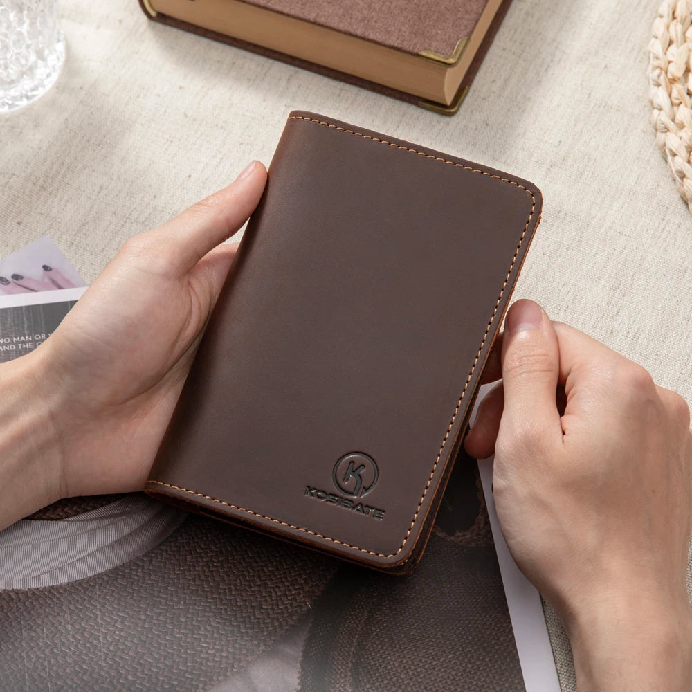 Journal Cover for Field Notes Leather Multifunctional Organizer with Pen Loop, Business Card Holder, for 3.5" x 5.5" Pocket N