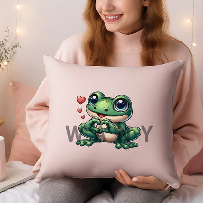 A Cute Cartoon Frog Iron on Transfers for Patches for Clothes Clothing DTF Transfers Ready to Press Iron on Clothing Stickers