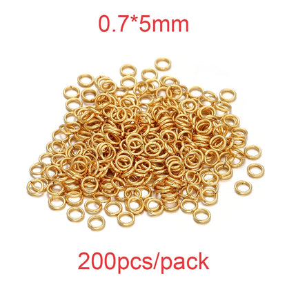 30-200Pcs 3-25mm Stainless Steel Split Ring Open Single Loops Jump Rings Connectors for DIY Jewelry Making Findings Accessori