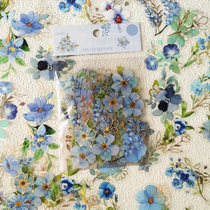 40 pcs Roaming Dreams Vintage INS Flower Plant Stickers Decorative Stick Labels Diary Album hand made Scrapbooking material -