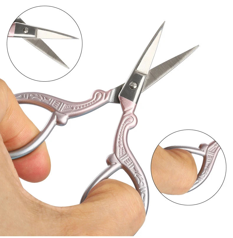 Embroidery Scissors Set with Leather Sheaths for Sewing Crafting, Art Work, Threading, Needlework DIY Tools Dressmaker