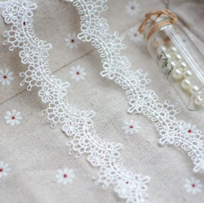Lace Trim, Handmade Black White Lace Trim, 1 Yard Wide for Sewing, Vintage Style Trim for Scrapbooking, DIY Crafts and Embell