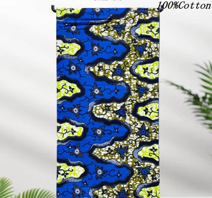 New African Ankara Batik Fabric Super Real Wax African Cotton Material Prints Wax Tissu For Sew 6yards - AS PICTURE U