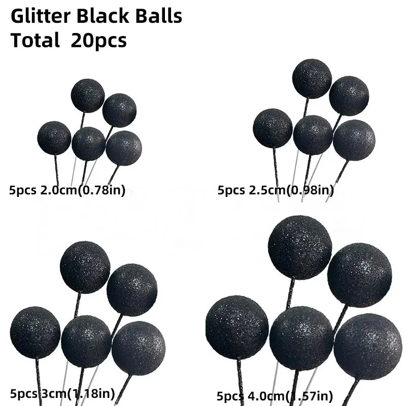 20 Pcs Ball Cake Topper Decorations Mini Balloons Cake Topper Sticks Gold Balls Cake Picks Cake Topper Balls Cake Decorations