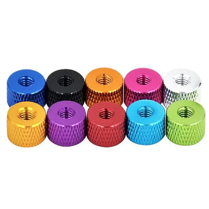 10pcs M3 M4 Aluminum Thumb Nut Knurled Hand Round Nuts Anodized 11 Colors