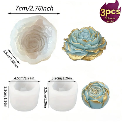 Lotus Flower Silicone Mold，For resin crafting - Suitable for candles、DIYCrafts、Valentine's Day、Mother's Day、Christmas Decorat