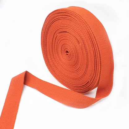 5Meters 1.3mm 20-50mm Cotton Webbings Tape for Bag Strap Backpack Label Ribbon Band Clothes Bias Binding DIY Sewing Accessori